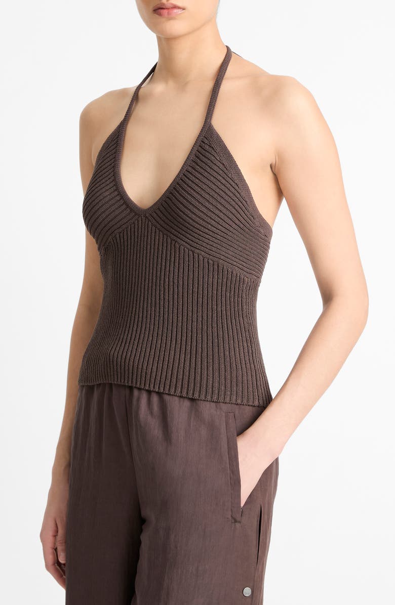 Vince Rib Halter Top, Alternate, color,