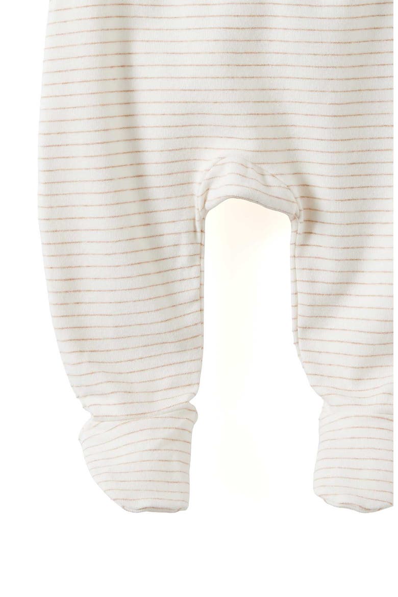 Organic Foldover Waist Legging, Alternate, color, Caramel Fudge Marle Stripe