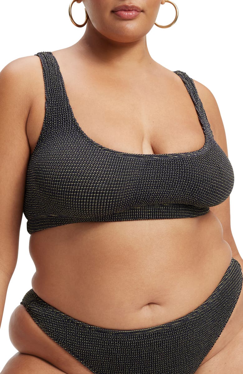 Good American Always Fits Scoop Neck Bikini Top, Alternate, color, 