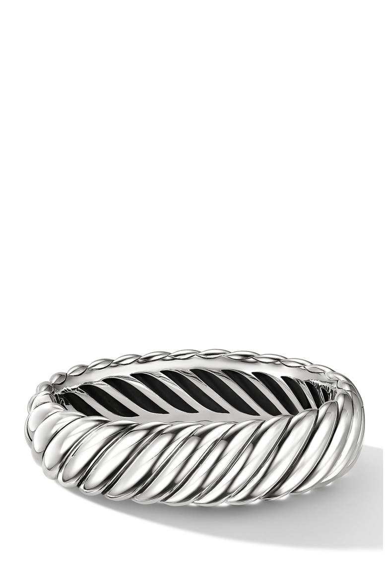 Sculpted Cable Bracelet, Main, color, SILVER