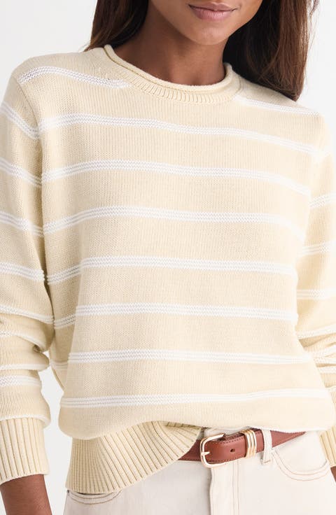 Striped Cotton Crewneck Sweater