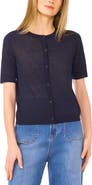 Vince Camuto Sheer Short Sleeve Cardigan