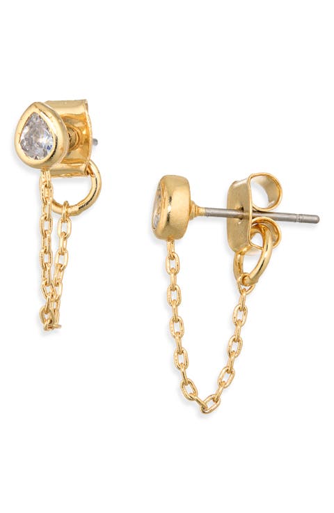 Pear Drop Front-Back Earrings