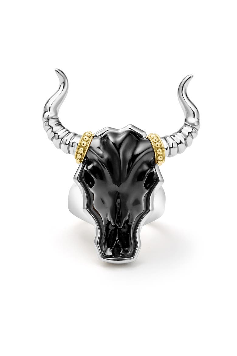 Men's Longhorn Ring, Alternate, color, TWO TONE