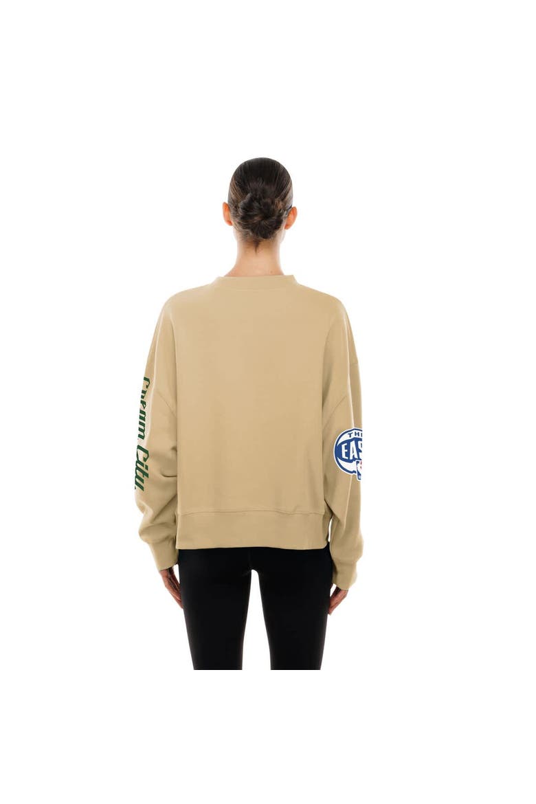 Women's New Era Tan Milwaukee Bucks 2025/26 City Edition Sweatshirt, Alternate, color, Tan