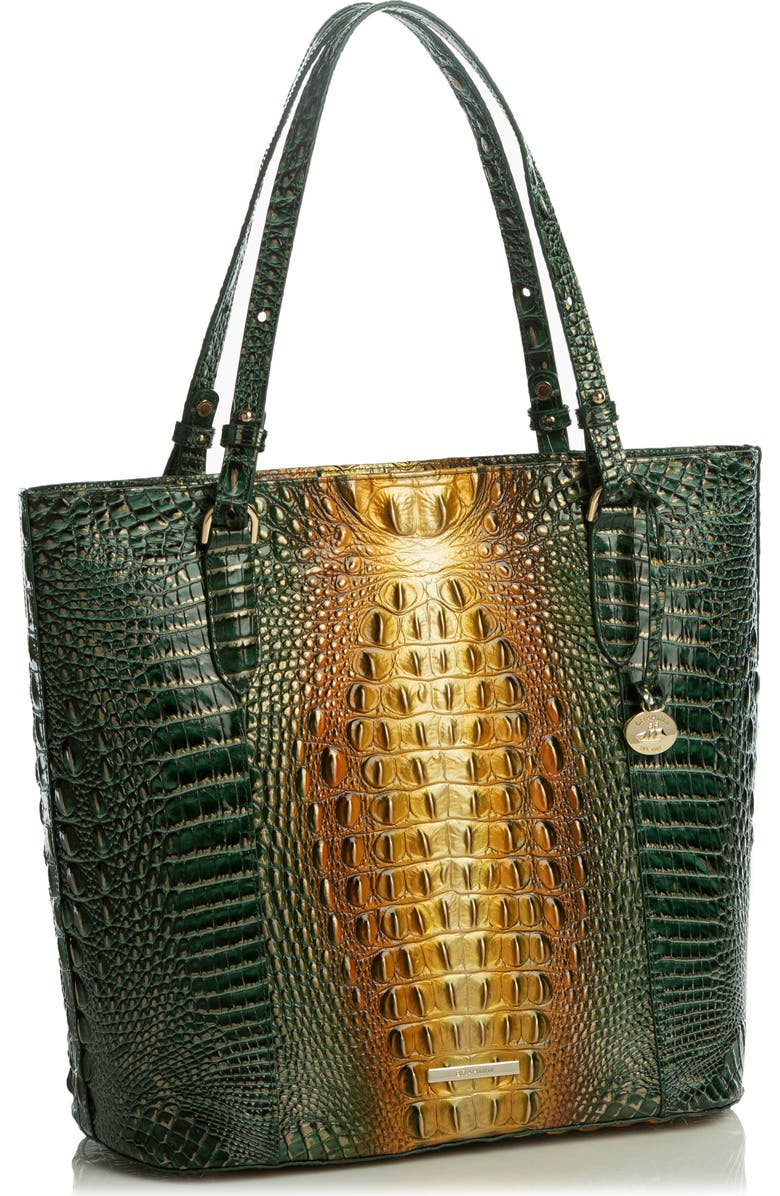 Brahmin Abigail Croc Embossed Leather Tote, Alternate, color,