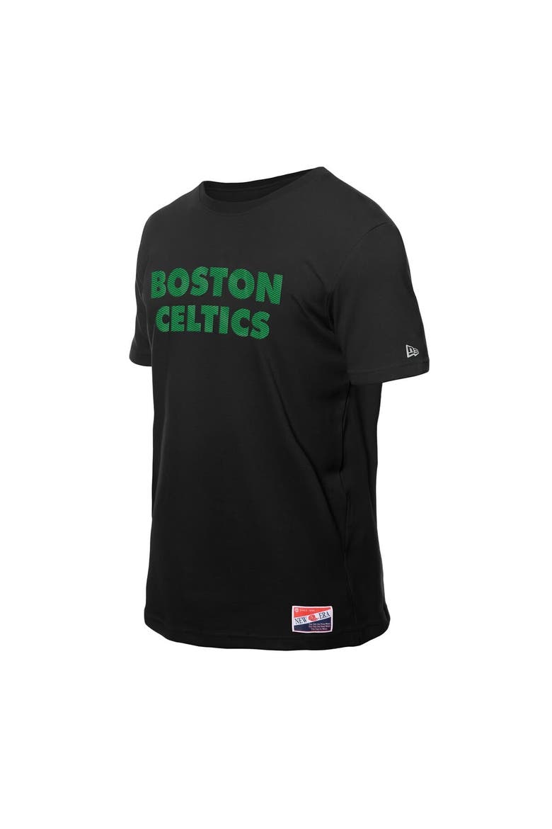 Men's New Era  Black Boston Celtics Premium Wordmark T-Shirt, Alternate, color, Black