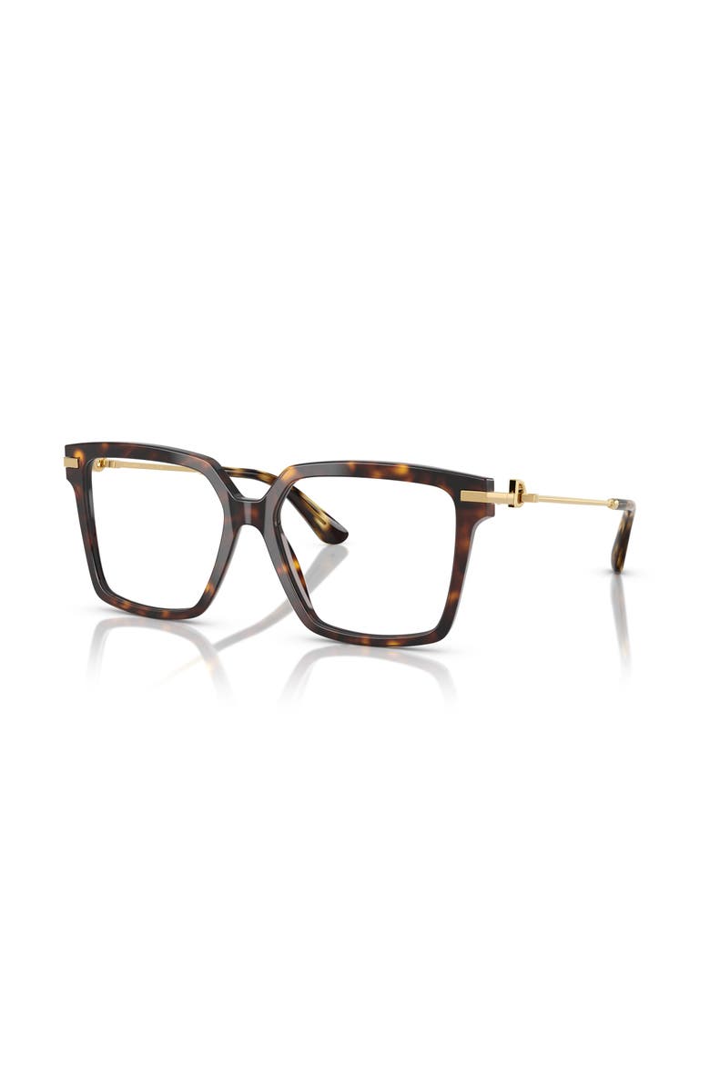 Dolce&Gabbana 56mm Square optical glasses, Main, color, Tortoise