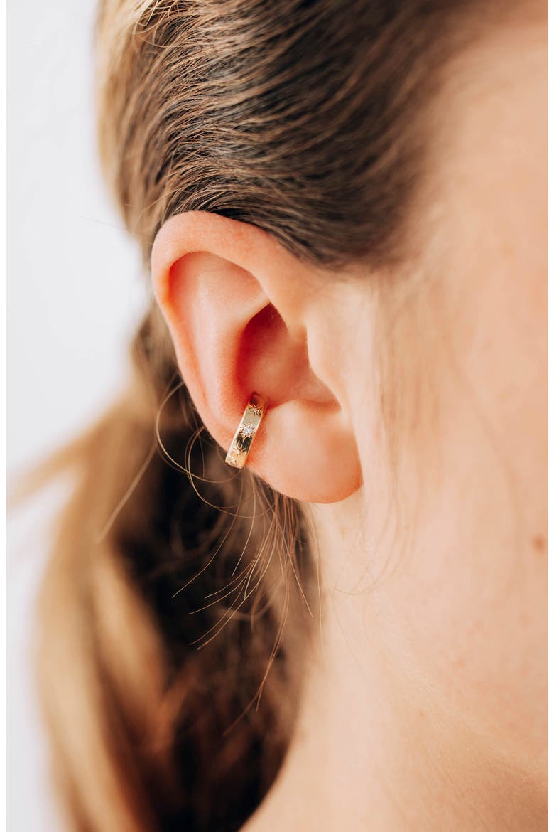 Aztec Celestial Ear Cuff, Alternate, color, GOLD/ DIAMOND