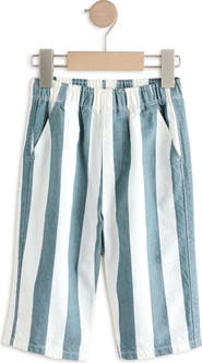 NEXT Kids' Stripe Cotton Twill Baggy Pants