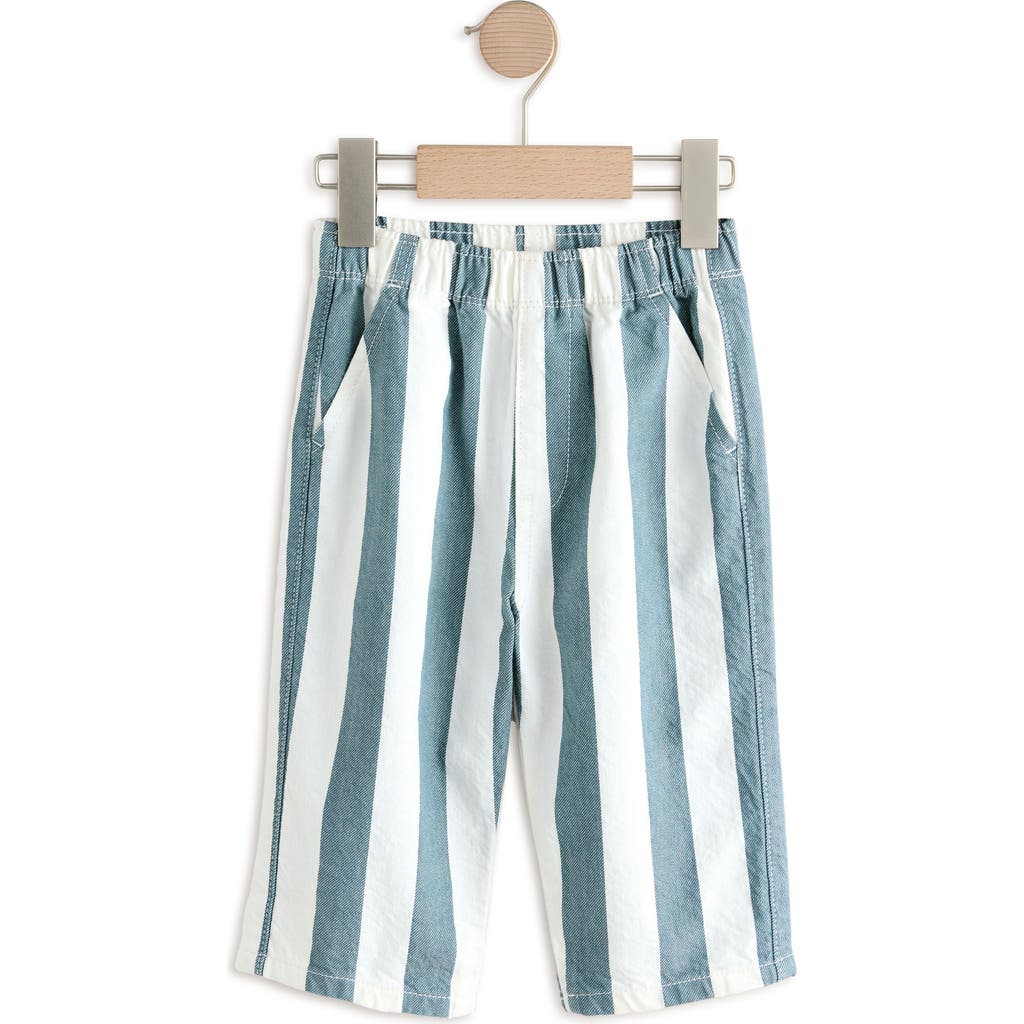 Next Kids' Stripe Cotton Twill Baggy Pants In Multi