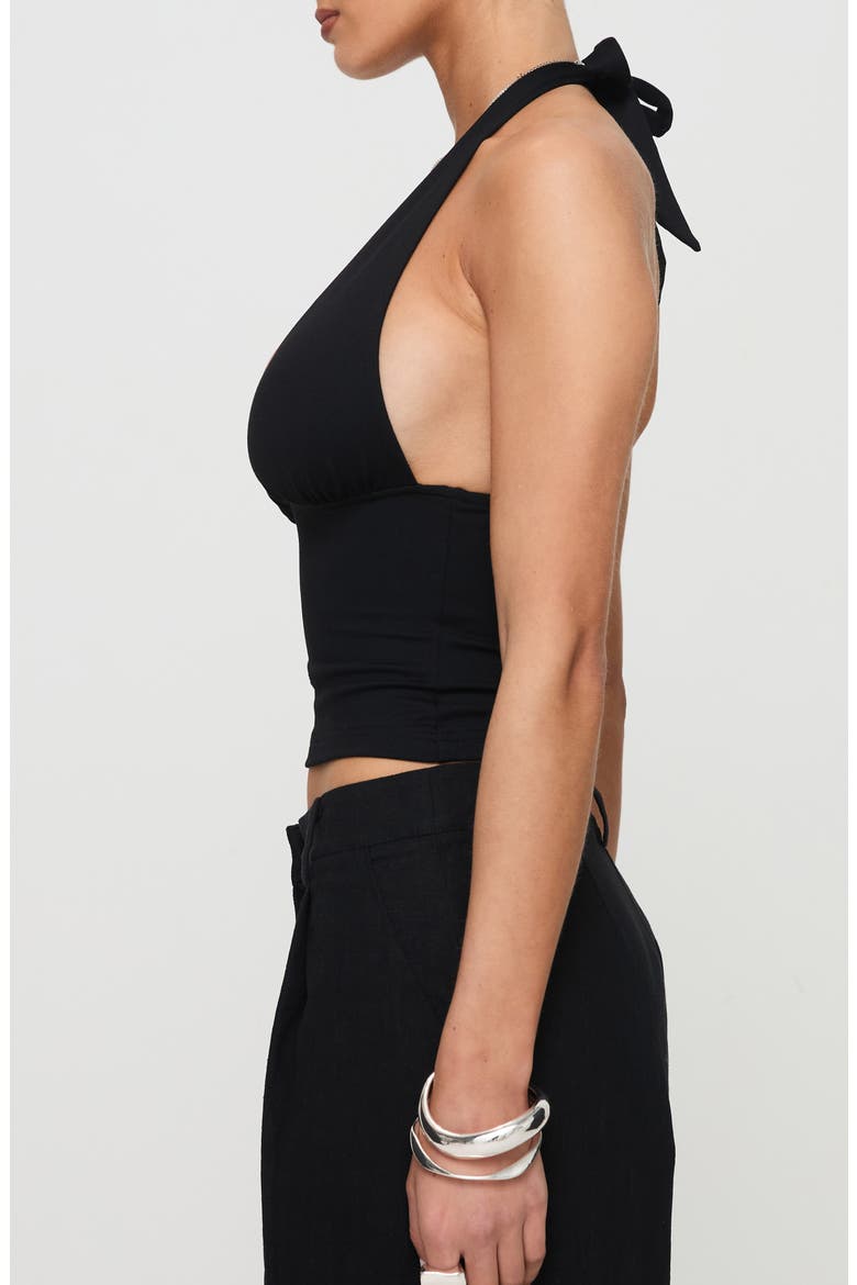 Whimsy Halter Top, Alternate, color, BLACK