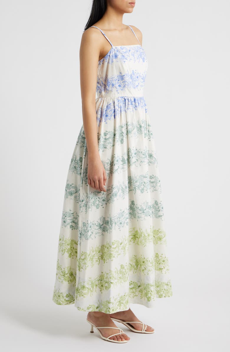 CeCe Empire Waist Sleeveless Cotton Maxi Dress, Alternate, color, Kelly Green