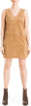 MAX STUDIO Faux Suede Sleeveless Minidress