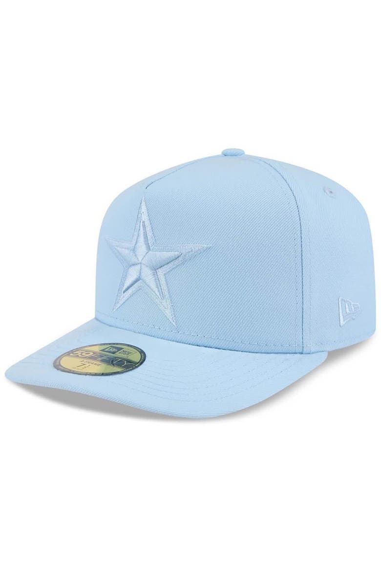 Men's New Era Light Blue Dallas Cowboys Color Pack A-Frame 59FIFTY Fitted Hat, Alternate, color, Light Blue