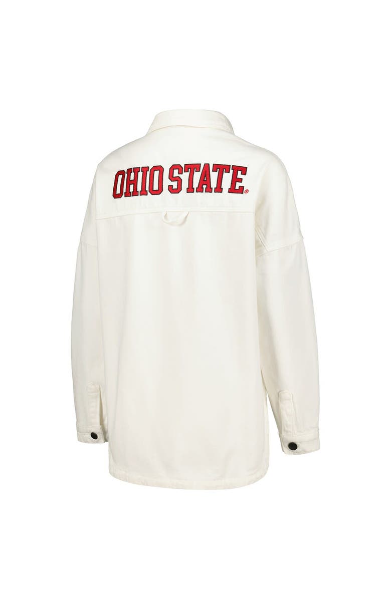 Hype and Vice Women's Hype and Vice White Ohio State Buckeyes Multi-Hit Hometown Full-Snap Jacket, Alternate, color, White