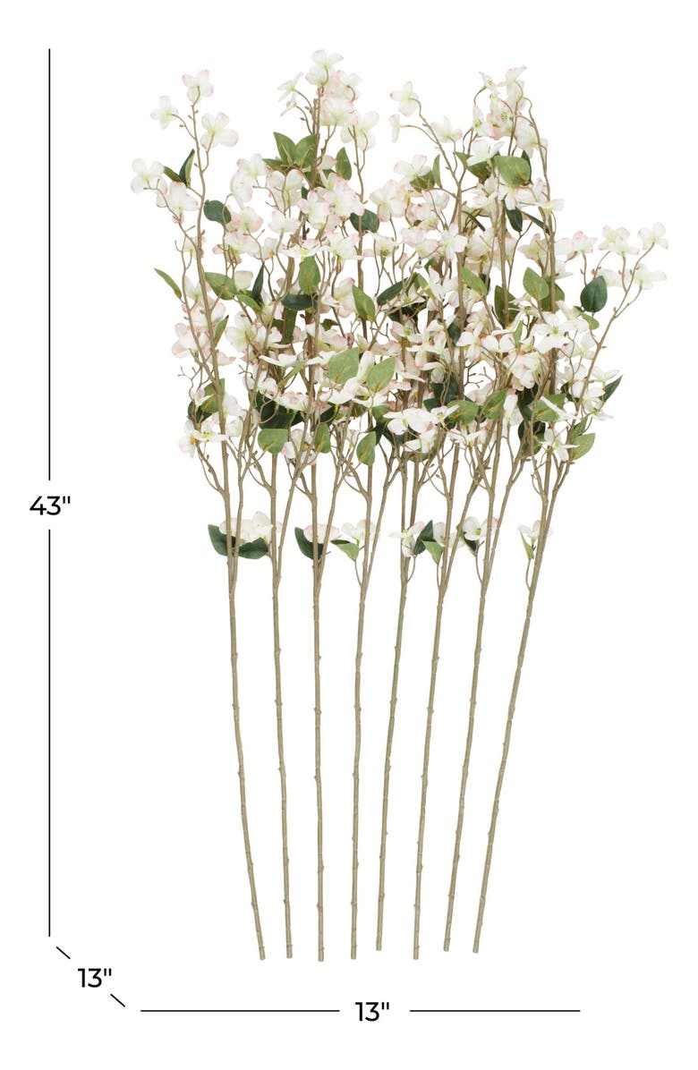 SONOMA SAGE HOME Set of Eight Begonia Artificial Flowers, Alternate, color, White