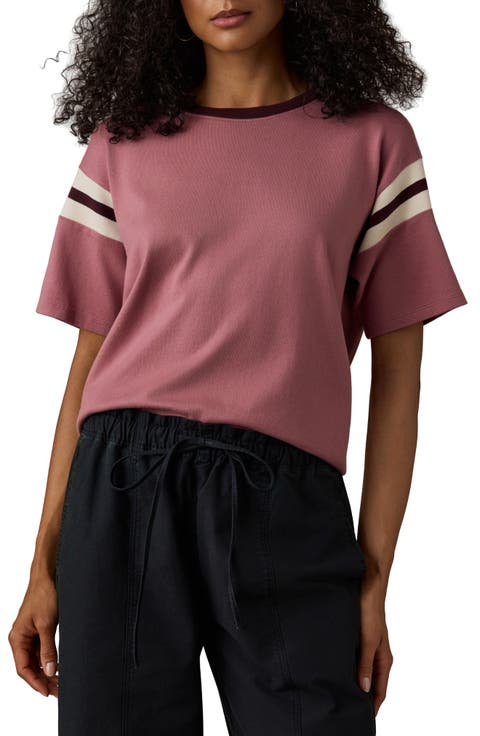 Throwback Stripe Sleeve Organic Cotton T-Shirt