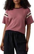 Faherty Throwback Stripe Sleeve Organic Cotton T-Shirt