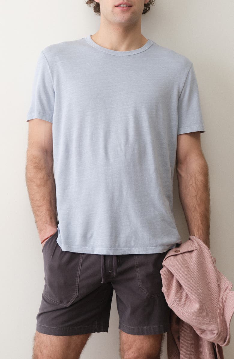 Marine Layer Relaxed Hemp & Cotton T-Shirt, Alternate, color, Soft Chambray