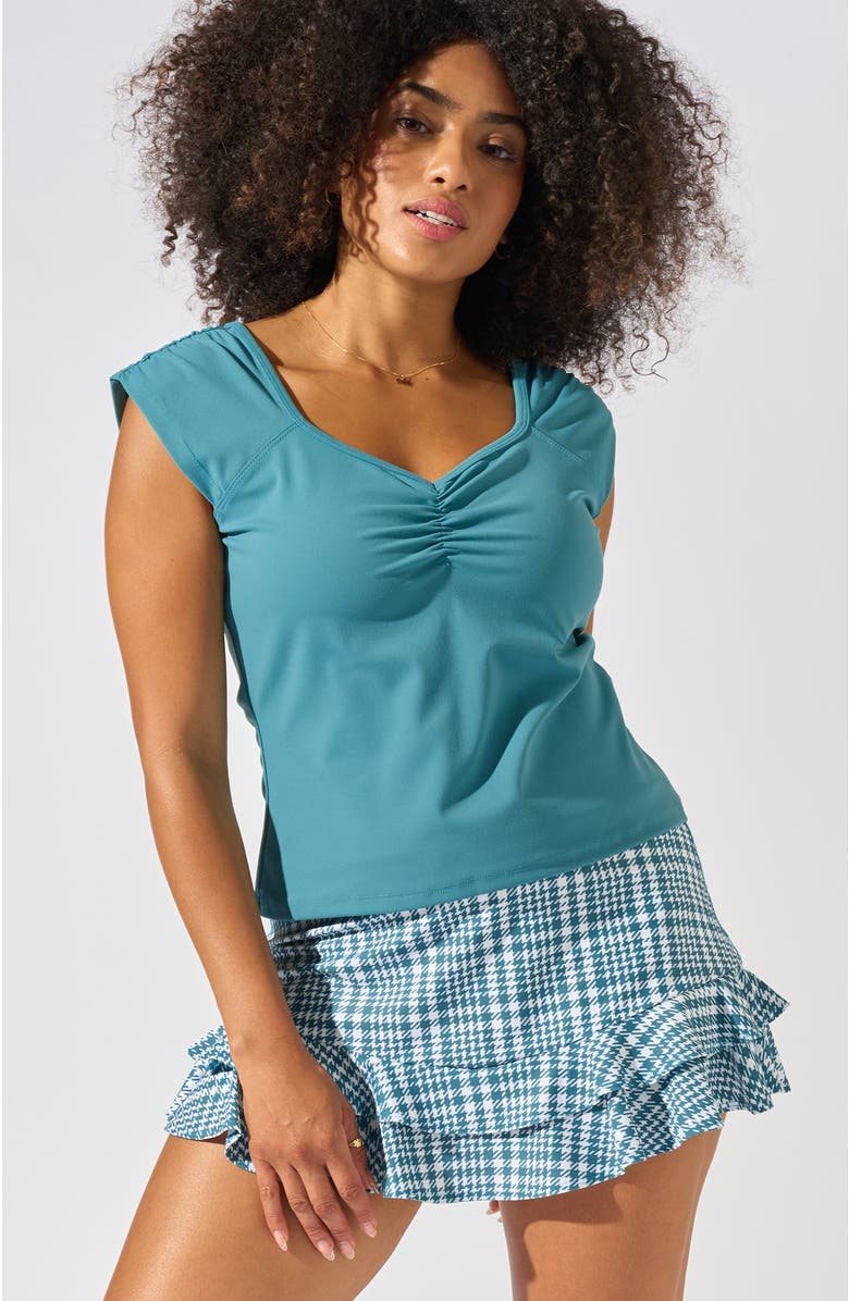 Bobbe Active Tiebreaker Tank, Alternate, color, Rainforest Green