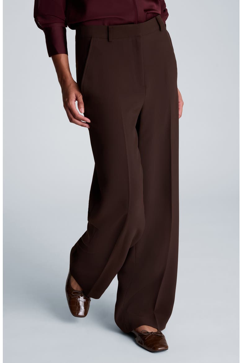 High Waist Wide Leg Slash Pocket Pants, Alternate, color, MEDIUM BARK