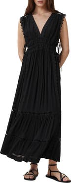 AllSaints Xanthe Lace Trim Maxi Sundress