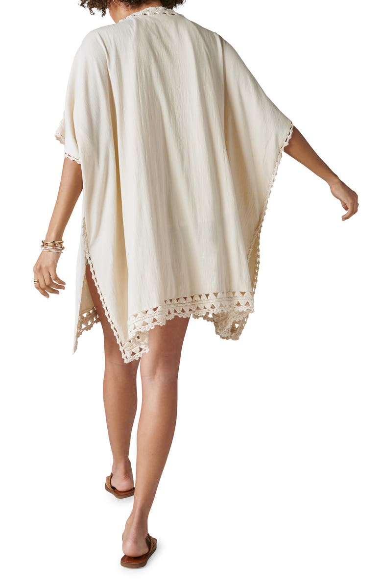 Lucky Brand Crochet Trim Overlay, Alternate, color, Cream