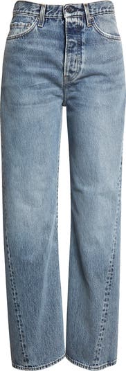 TOTEME Twisted Seam High Waist Straight Leg Jeans | Nordstrom