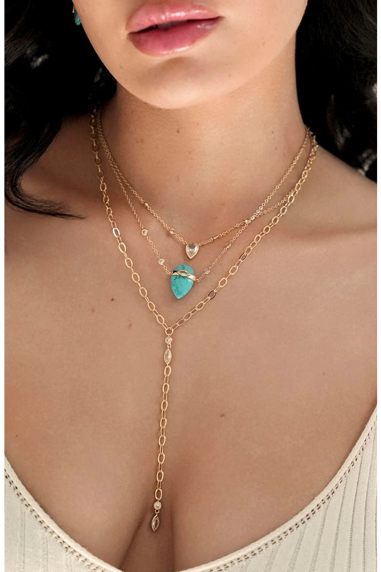 Reconstituted Turquoise Solstice Layered Necklace, Alternate, color, TURQUOISE