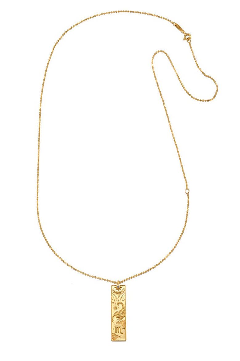 Story of Zodiac Necklace, Alternate, color, Scorpio