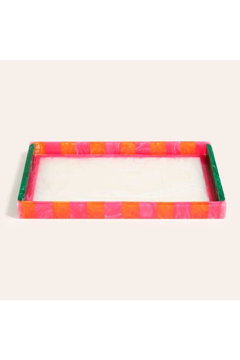 Tanda Resin Rectangle Tray Curated Decor, Alternate, color, Pink