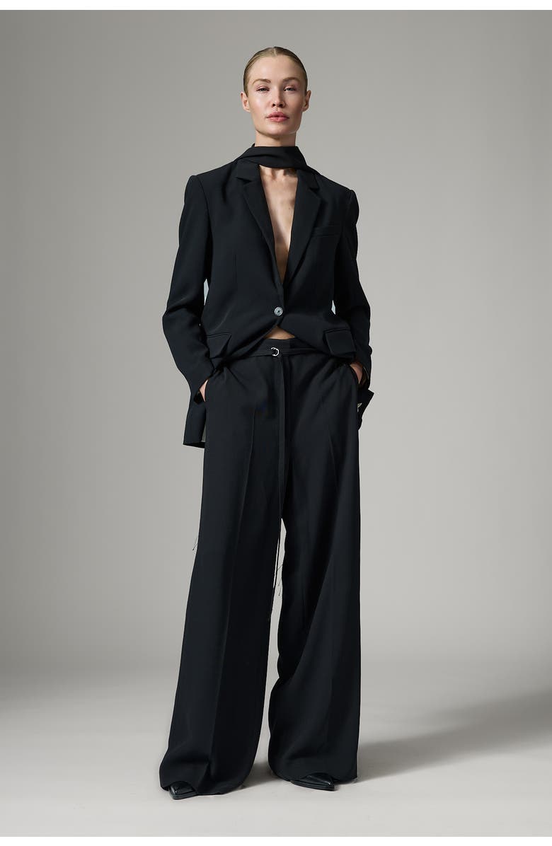 Day Elina Gabardine Wide Leg Pants, Alternate, color, Black