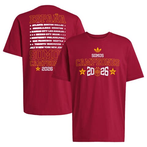 Men's adidas Red Spain National Team 2026 FIFA World Cup Champions Somos Campeones T-Shirt