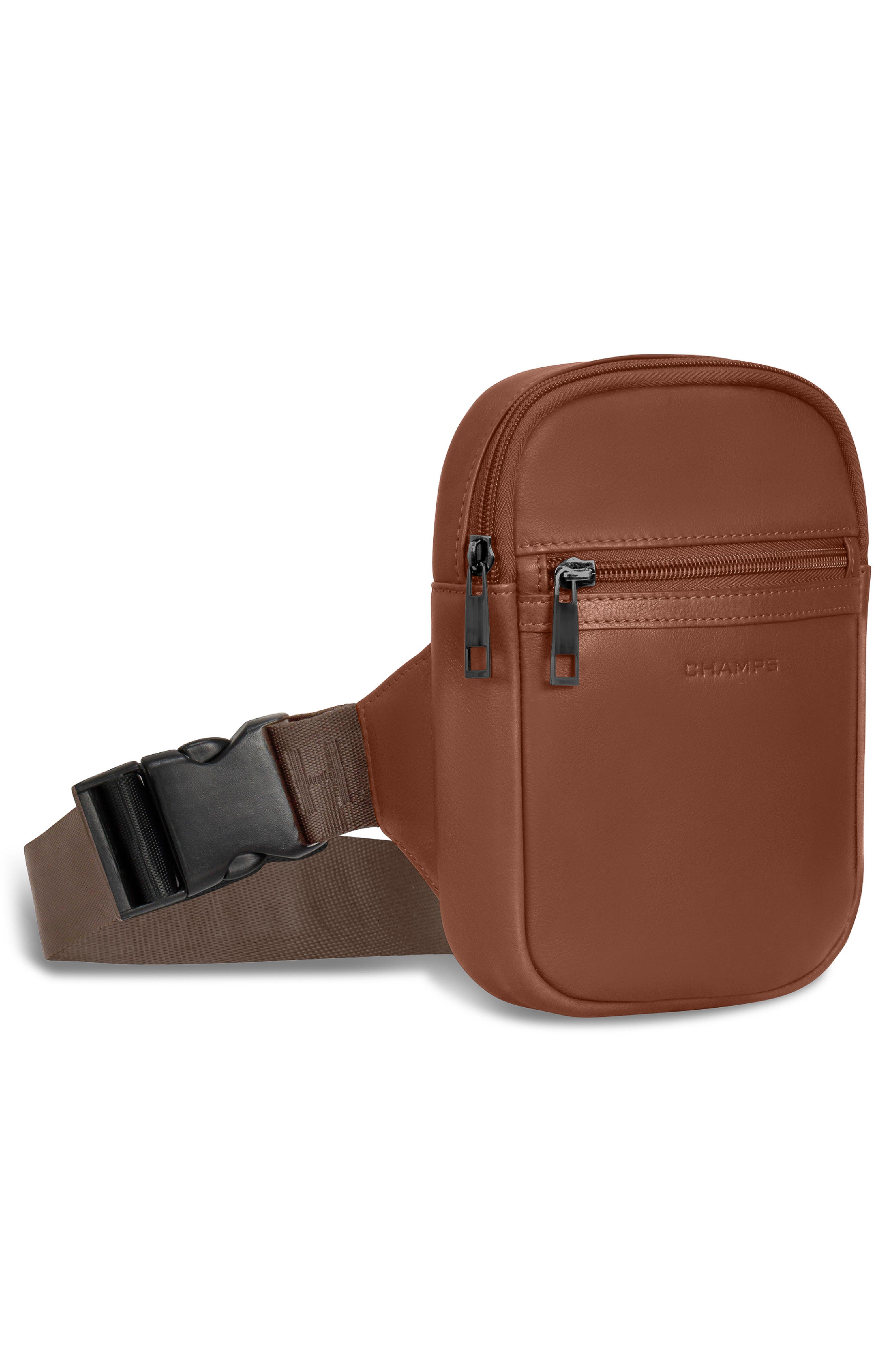 CHAMPS Onyx Leather Sling Bag, Alternate, color, Brown