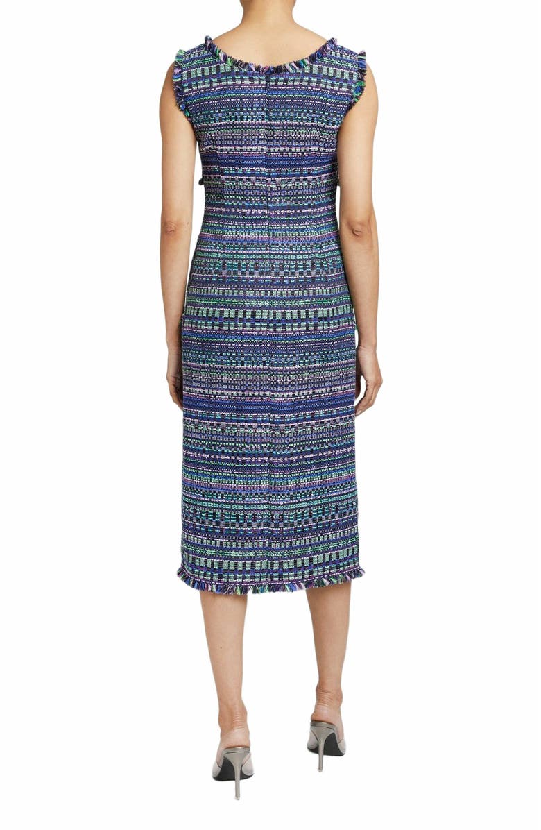 Santorelli FAYE A-line Sleeveless Sheath Dress in Modern Tweed, Alternate, color, Purple Multi