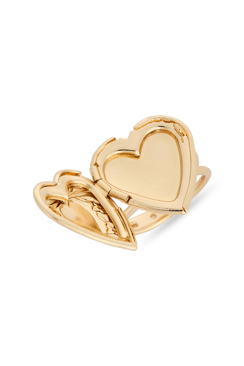 Heart Locket Ring, Alternate, color, GOLD