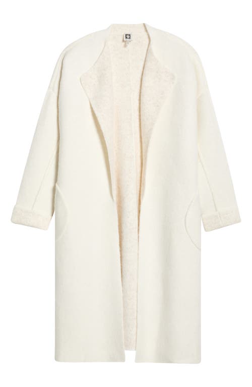 Anne Klein Wing Collar Sweater Coat In White