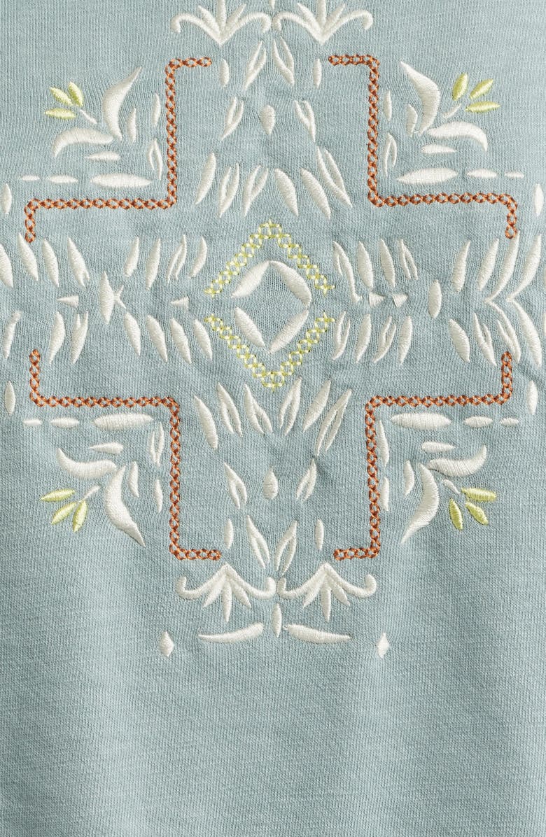 Pendleton Embroidered Cotton Sweatshirt, Alternate, color, Sage