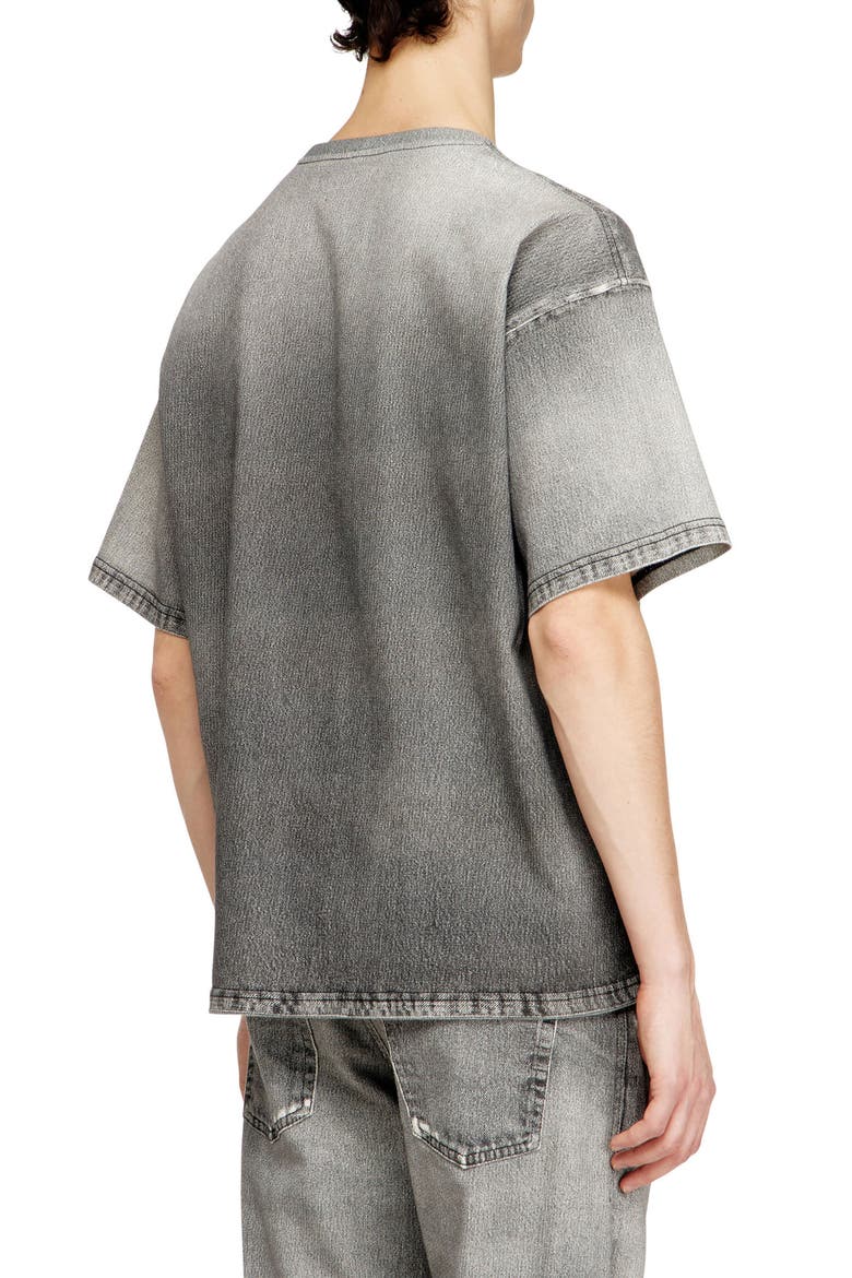 D-Box Oversize Jogg Denim T-Shirt, Alternate, color, BLACK/ DENIM