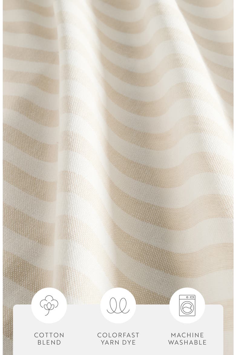 Mixed Stripe Shower Curtain, Alternate, color, CLASSIC STRIPE NATURAL