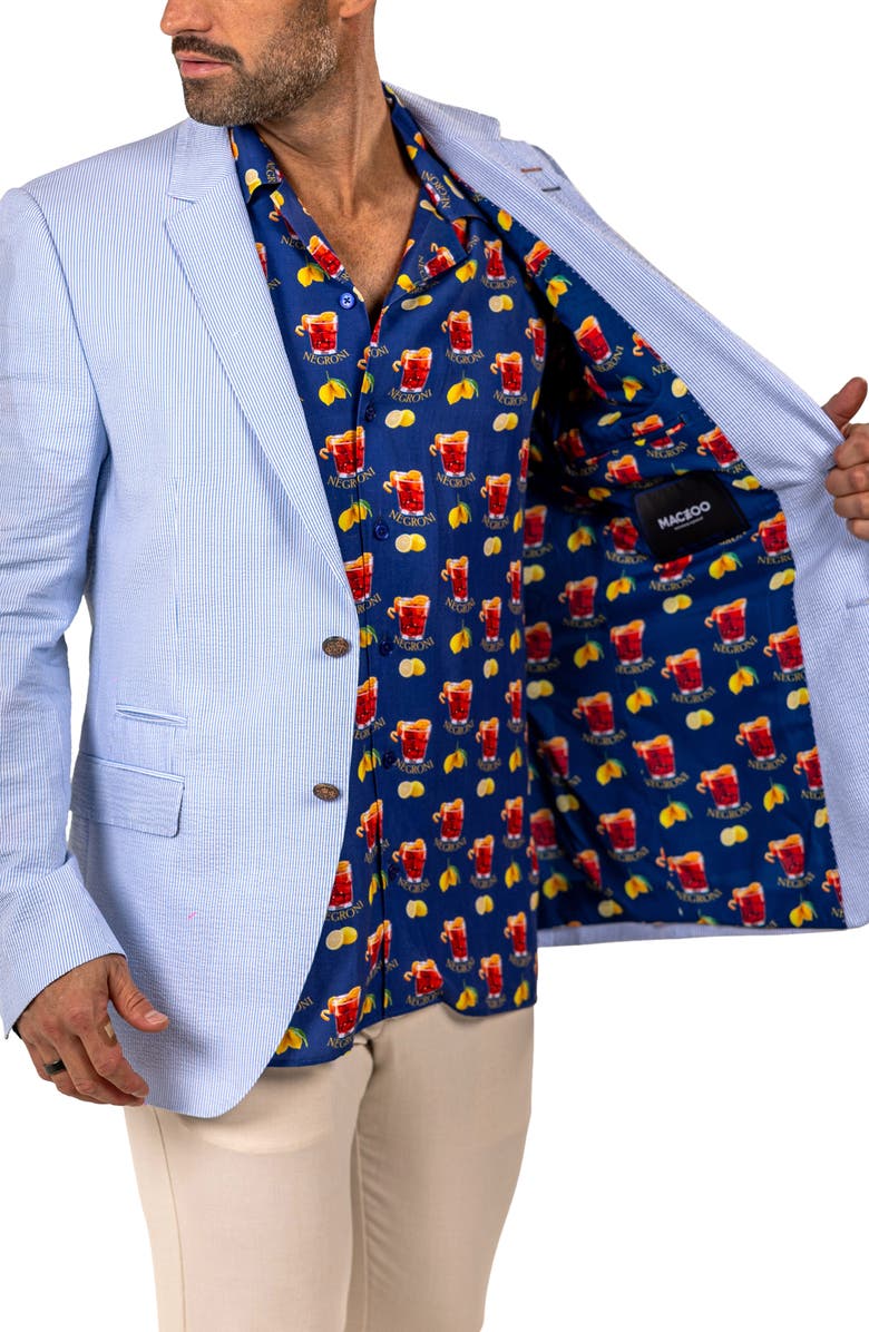 Maceoo Socrates Martyr020 Seersucker Sport Coat, Alternate, color, Blue/ White