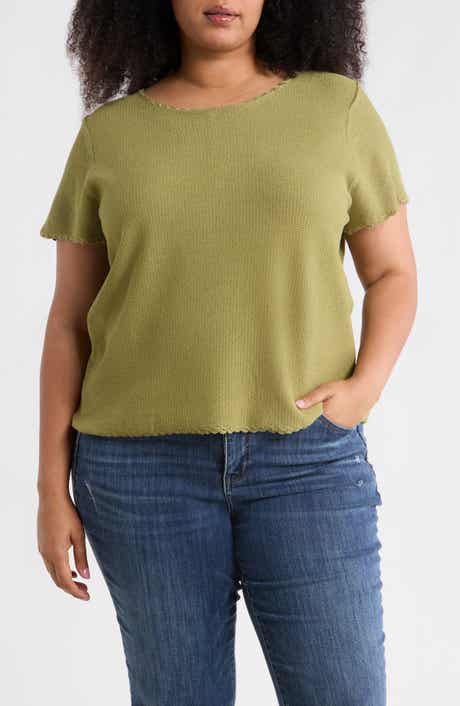 Adrianna Papell Short Sleeve Sweater