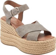 Marc Fisher LTD Pasion Espadrille Ankle Strap Platform Wedge Sandal