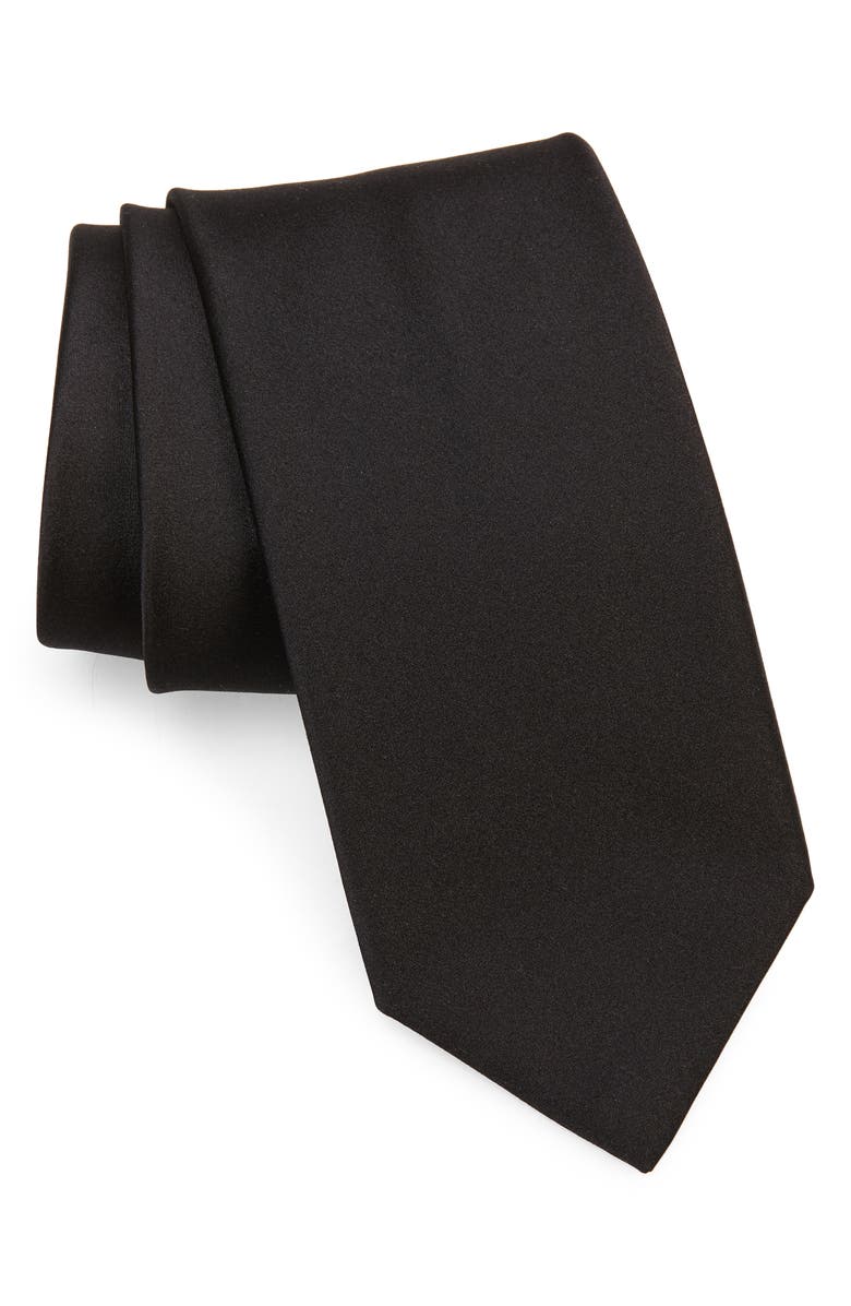 Canali Solid Silk Tie, Main, color,