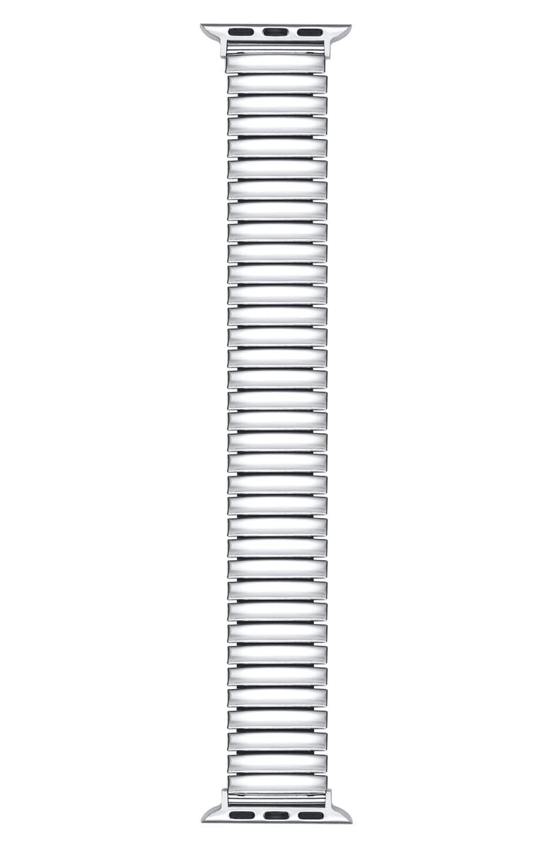 The Posh Tech Slink 42mm Apple Watch<sup>®</sup> Stretch Watchband, Main, color, Silver