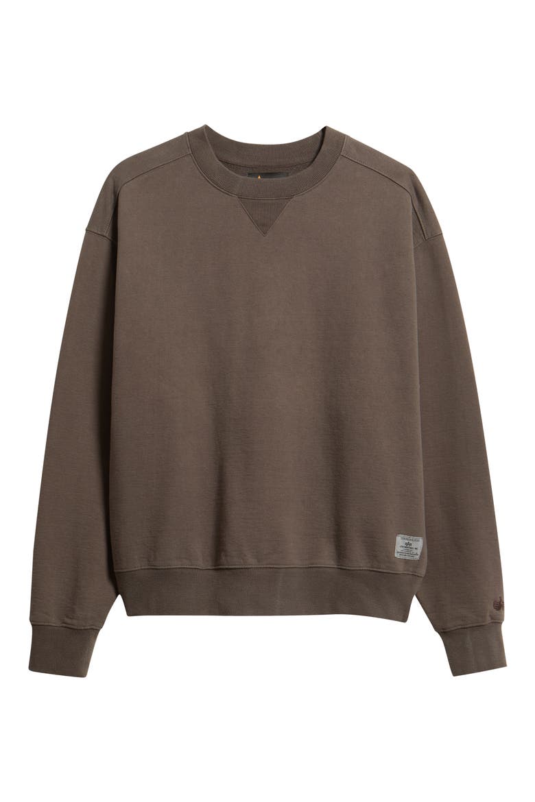 Essential Crewneck Sweatshirt, Alternate, color, HICKORY