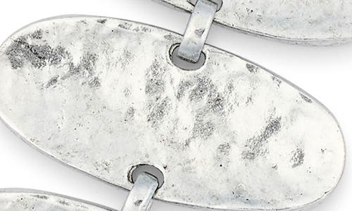 Karine Sultan Oval Plates Bracelet In Metallic