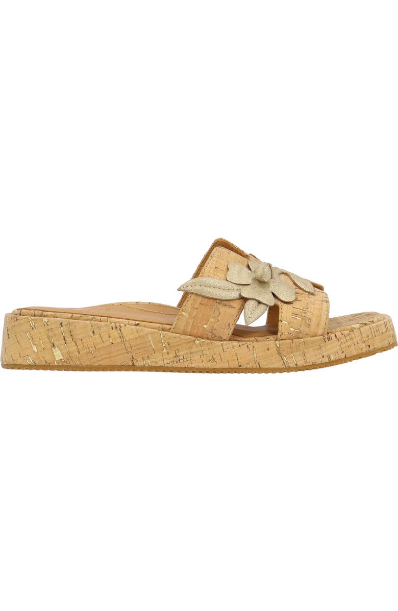 L'Amour des Pieds Aldara Slide Sandal, Alternate, color, Natural/ Gold