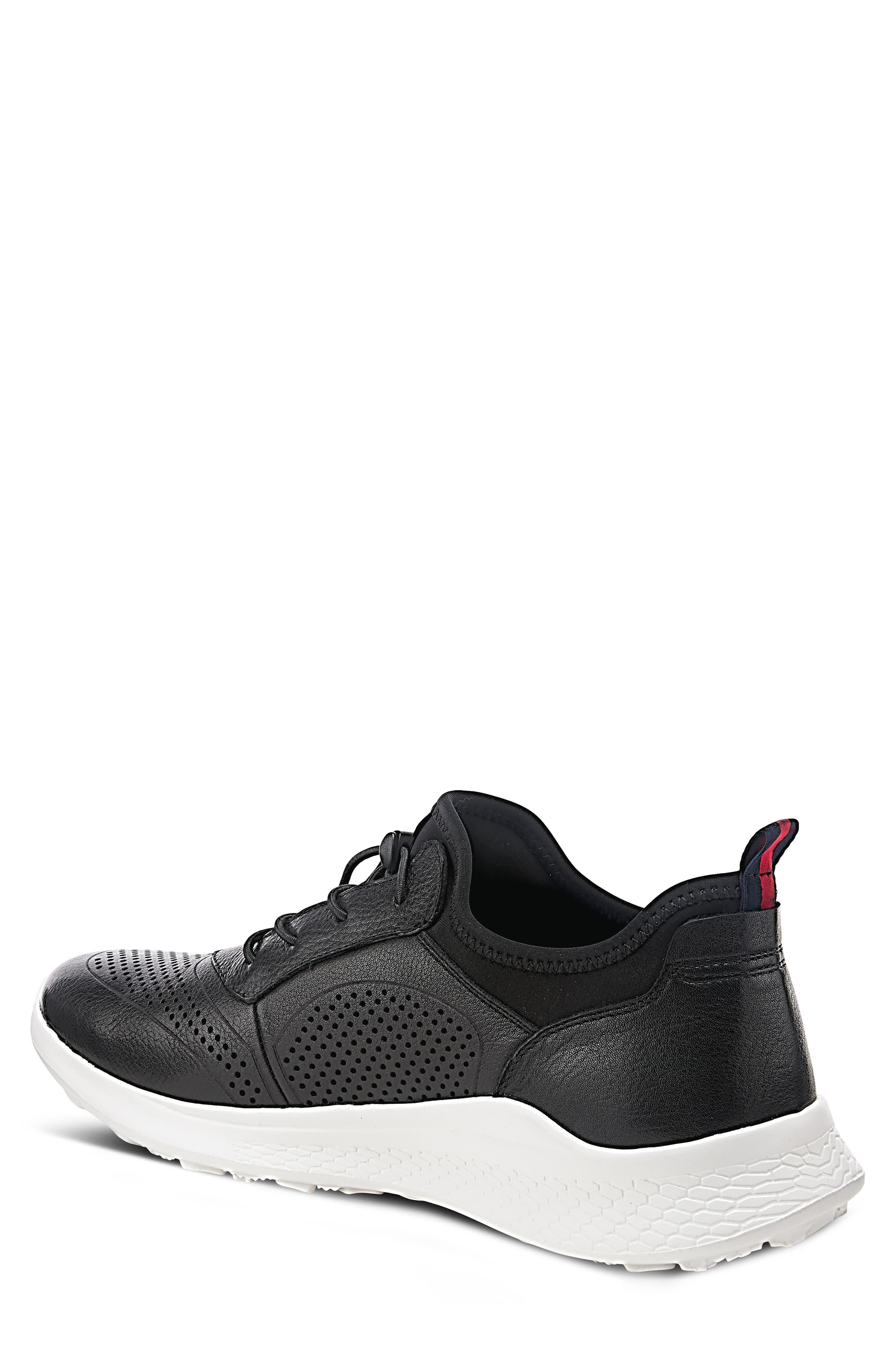 Spring Step Kris Leather Sneaker, Alternate, color, Black